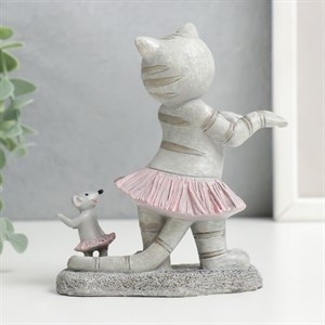 Сувенир "Кот и мышка - гавайские танцы" 11,5х5х10,5 см - фото 34027