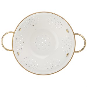 Дуршлаг эмалированный, серия Ирисы, 20см h=14см  d=20см - фото 36838